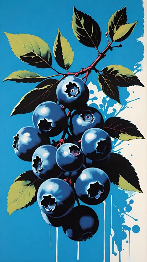 Paint by Numbers – Juicy Blueberry Branch