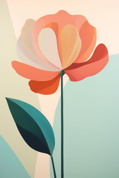 Paint by Numbers – Pastel Abstract Flower